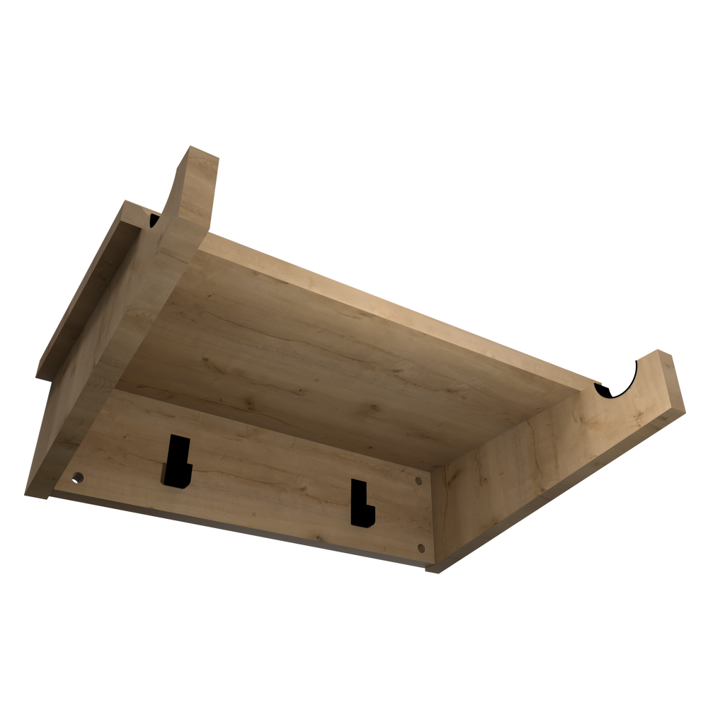 Soporte de Bicicleta de Pared en Madera con Repisa.