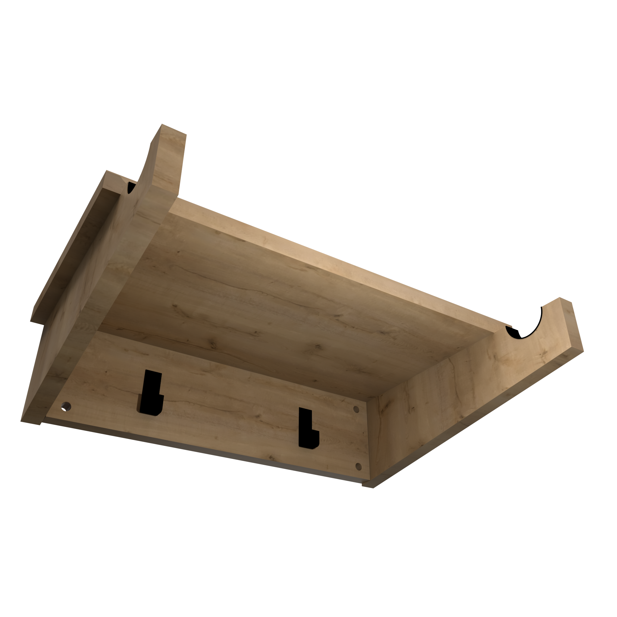 Soporte de Bicicleta de Pared en Madera con Repisa.