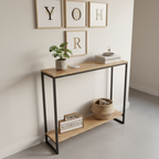Mesa Recibidor Aux Madera y Metal Estilo industrial