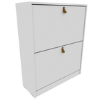 Zapatero Organizador Blanco Nórdico 2 Niveles