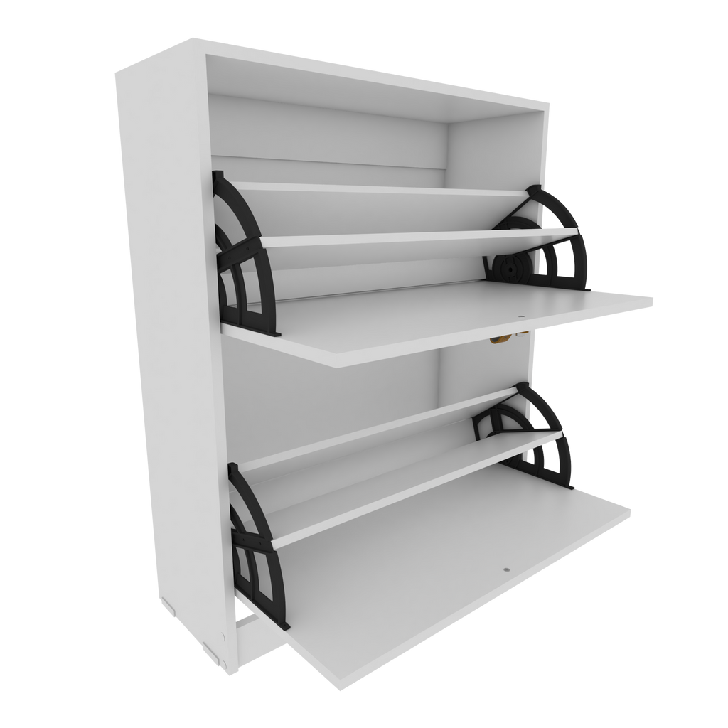 Zapatero Organizador Blanco Nórdico 2 Niveles