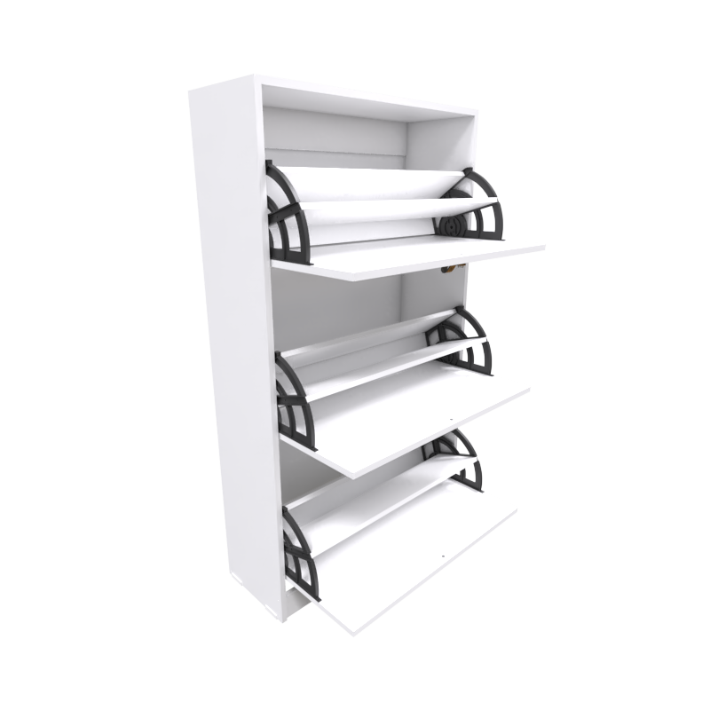 Zapatero Organizador Blanco Nórdico 3 Niveles